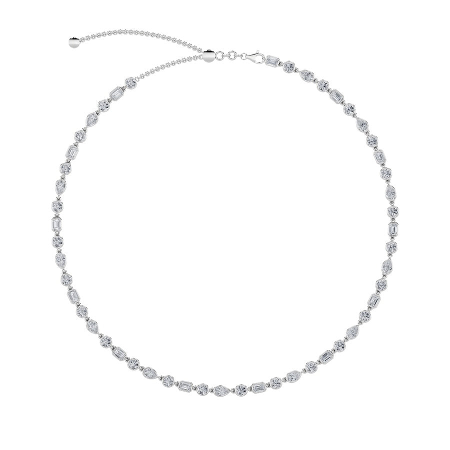 10Cttw Pear Shaped Lab Grown Diamond (F/VS) Necklace in 14K Gold