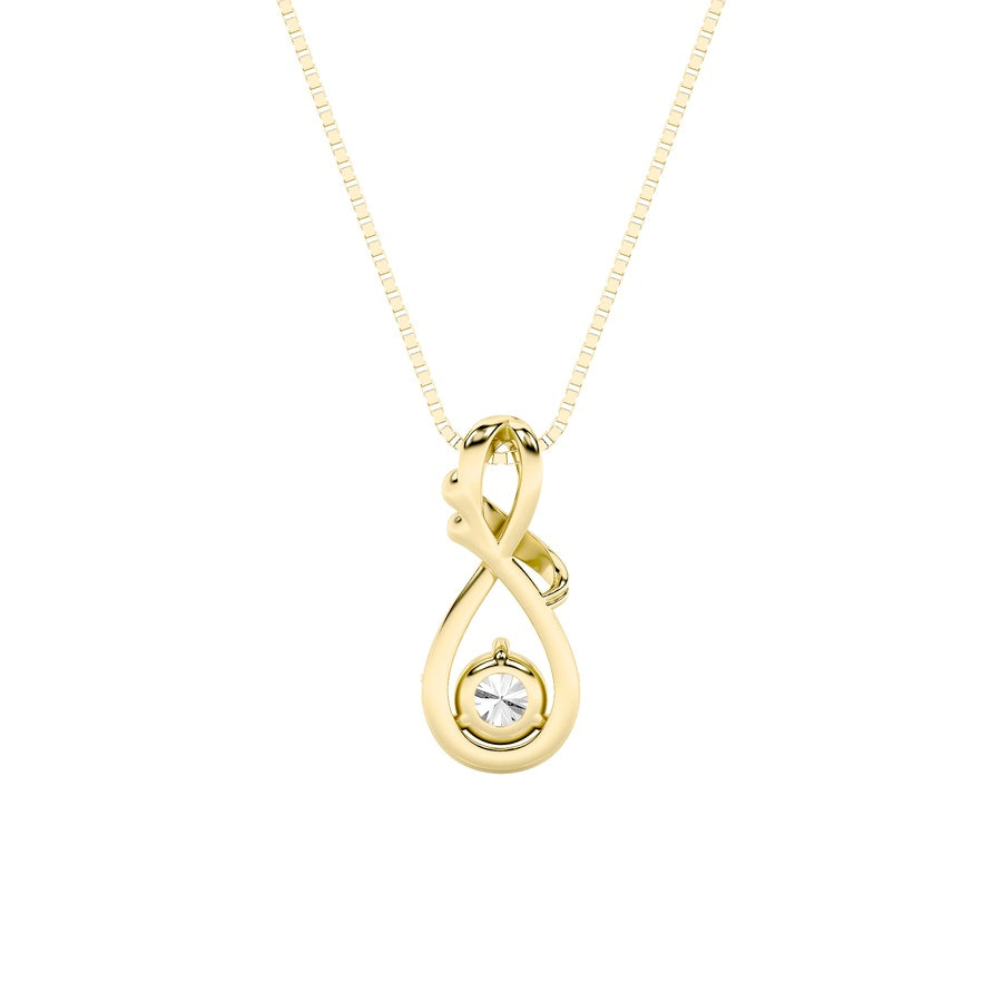 1Cttw Round Shaped Lab Grown Diamond (F/VS) Solitaire Pendant in 14K Gold