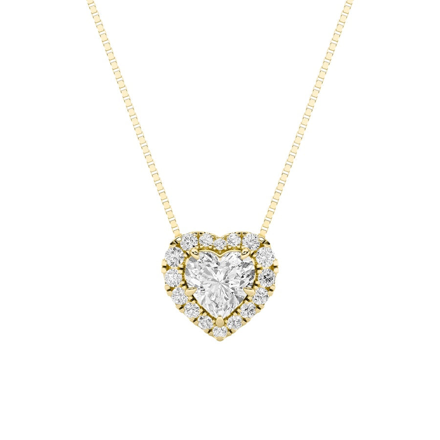 Heart Shape Pendant lab grown diamond