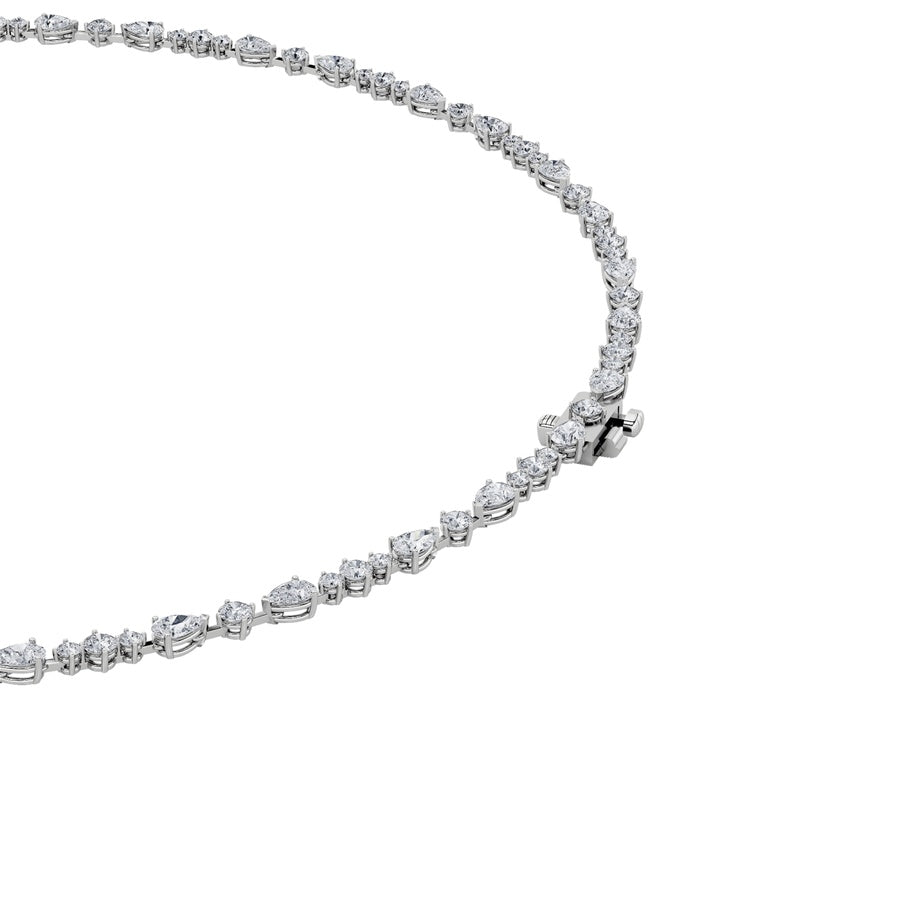 12Cttw Pear Shaped Lab Grown Diamond (F/VS) Fashion Necklace in 14K Gold
