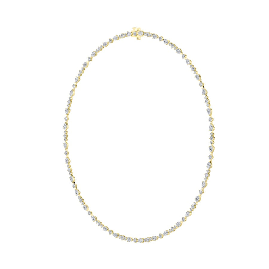 12Cttw Pear Shaped Lab Grown Diamond (F/VS) Fashion Necklace in 14K Gold