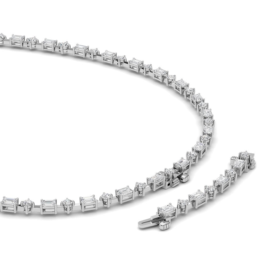 20Cttw Mix Shaped Lab Grown Diamond (F/VS ) Necklace in 14K Gold