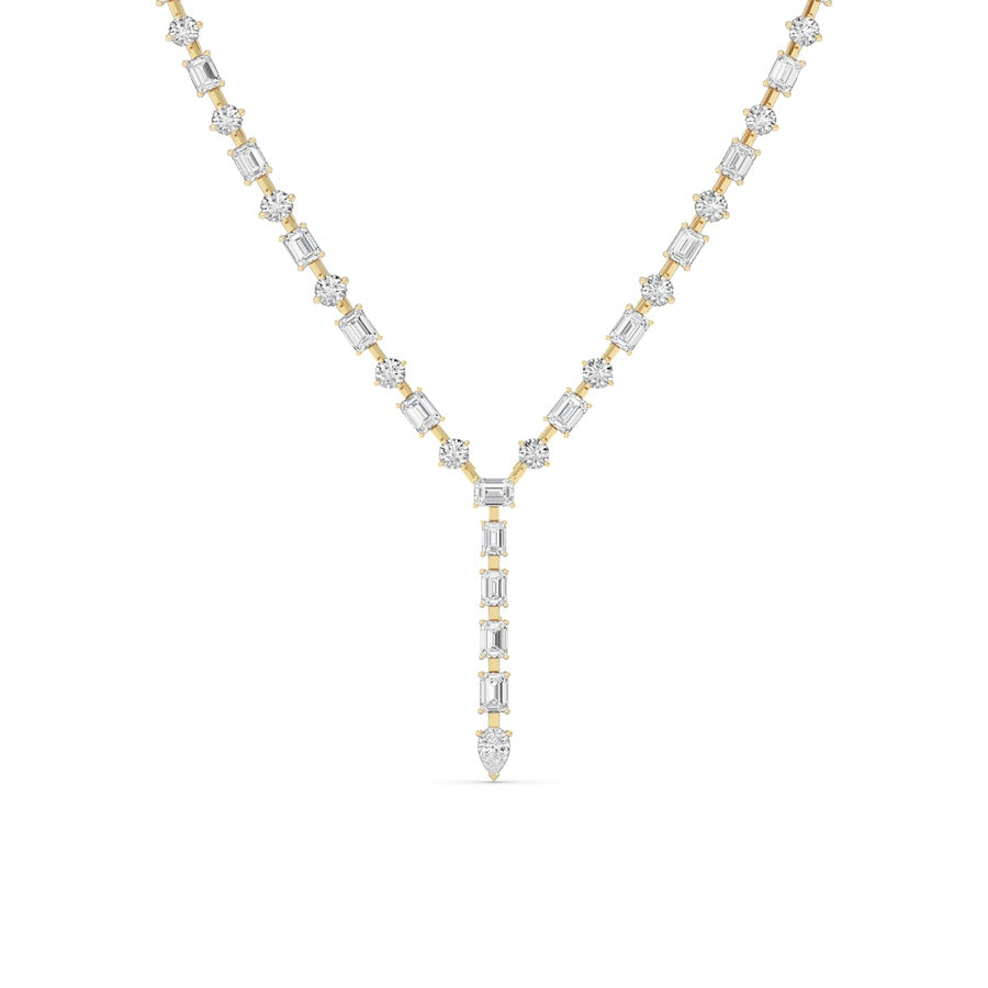 20Cttw Mix Shaped Lab Grown Diamond (F/VS ) Necklace in 14K Gold