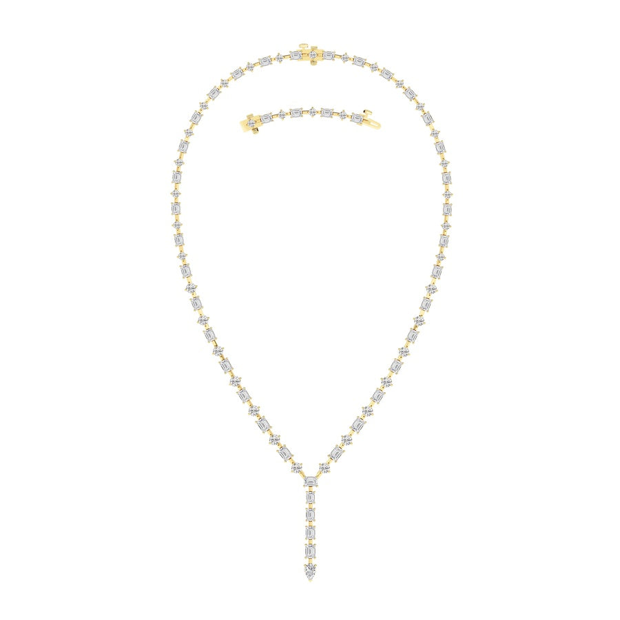 20Cttw Mix Shaped Lab Grown Diamond (F/VS ) Necklace in 14K Gold