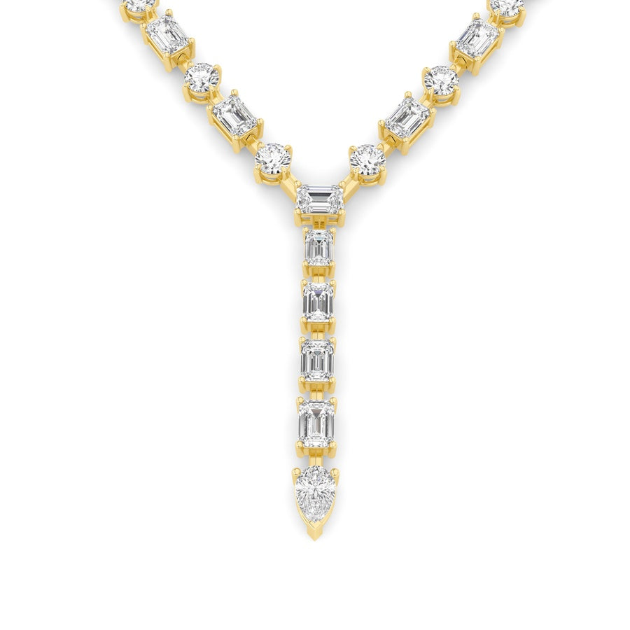 20Cttw Mix Shaped Lab Grown Diamond (F/VS ) Necklace in 14K Gold