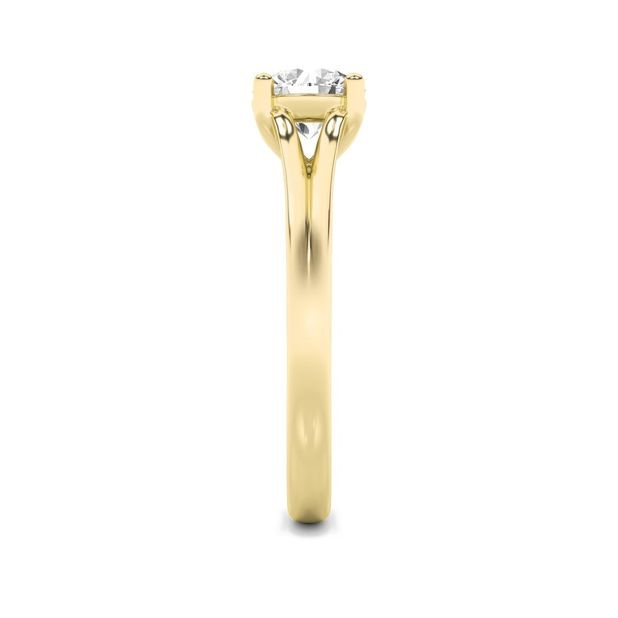 Round Shape Split Shank Solitaire Engagement Ring lab grown diamond