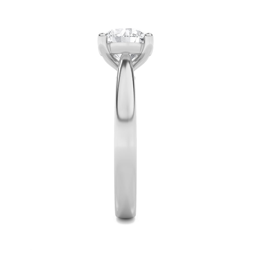 1Cttw Round Shaped Lab Grown Diamond (F/VS) InsertJacket Ring in 14K Gold