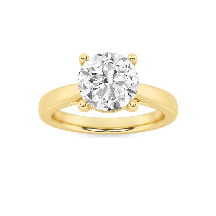1Cttw Round Shaped Lab Grown Diamond (F/VS) InsertJacket Ring in 14K Gold