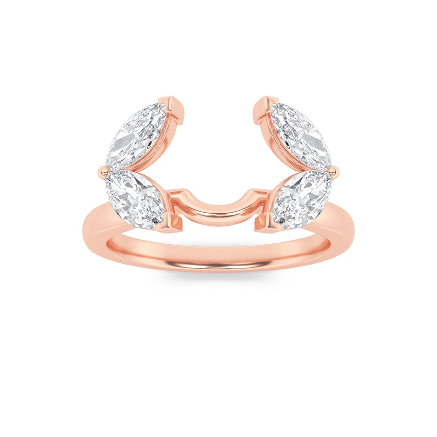 1Cttw Marquise Shaped Lab Grown Diamond (F/VS) Wrap Ring in 14K Gold