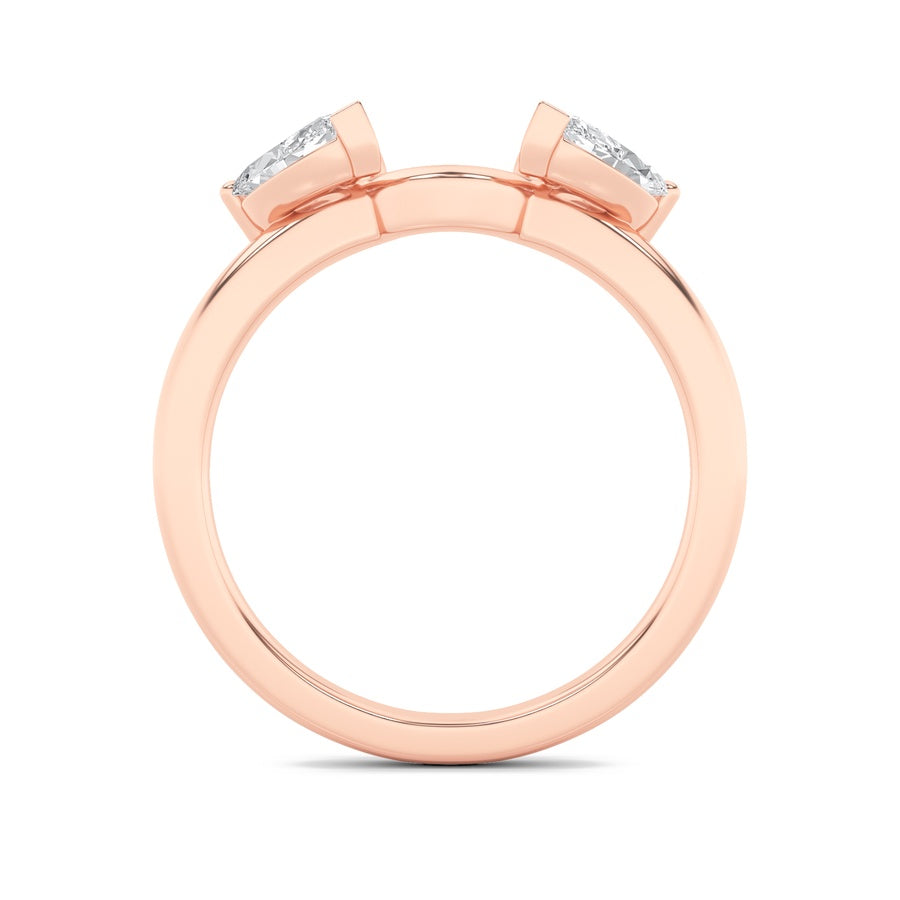 1Cttw Marquise Shaped Lab Grown Diamond (F/VS) Wrap Ring in 14K Gold