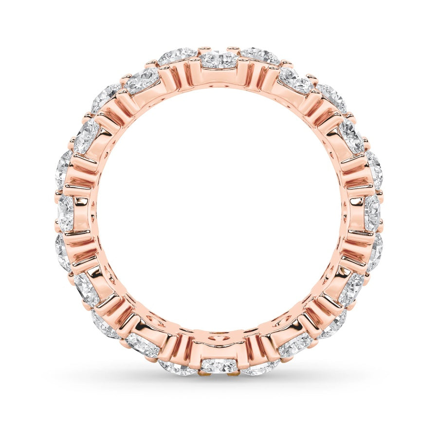 5Cttw Round Shaped Lab Grown Diamond (F/VS) Eternity Band Ring in 14K Gold