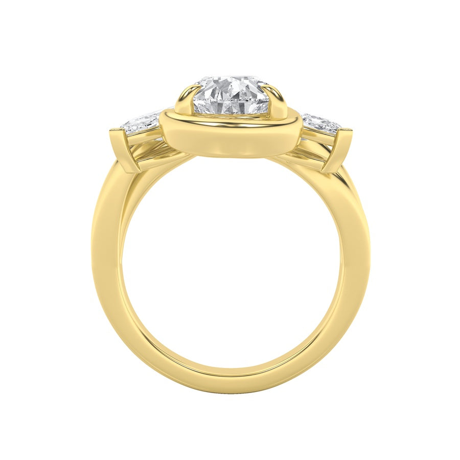 Pear Shape Knot Ring lab grown diamond