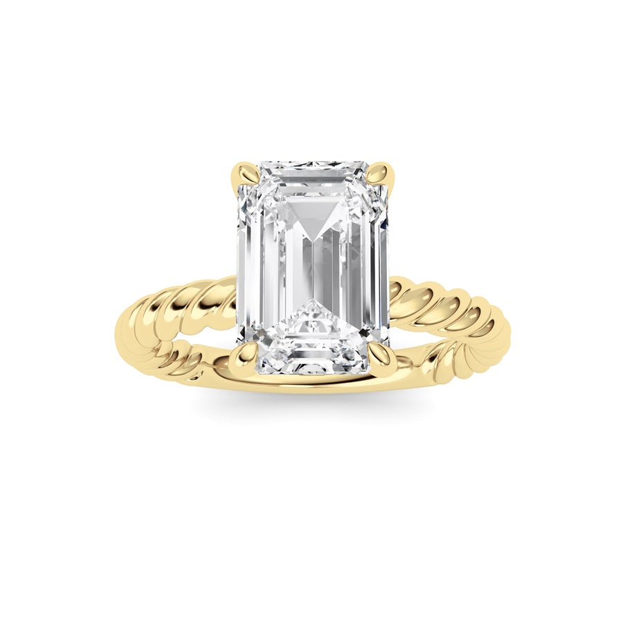 Emerald Lab Grown Diamond (F/VS ) Ring in 14K Gold