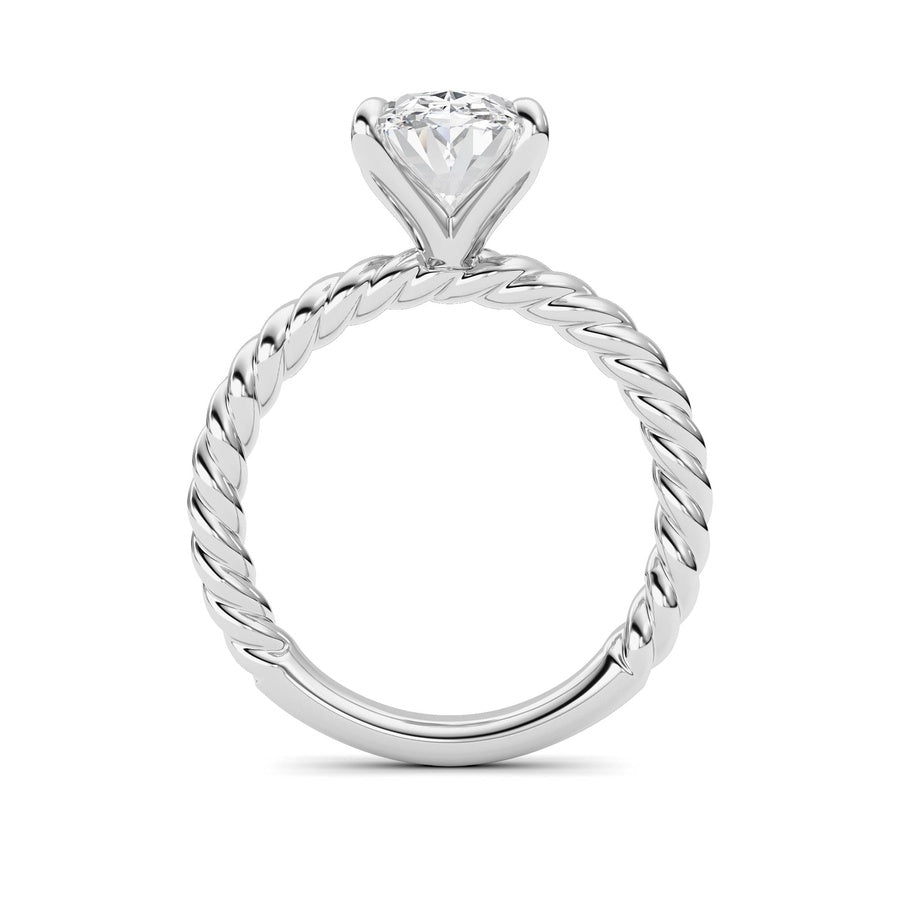 Oval Lab Grown Diamond (F/VS ) Ring in 14K Gold