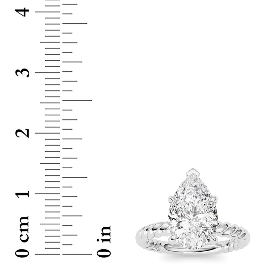 Pear Lab Grown Diamond (F/VS ) Ring in 14K Gold