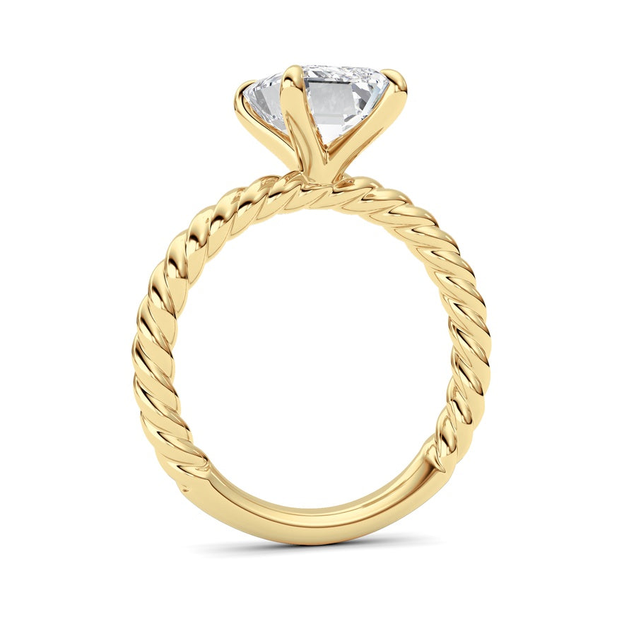 Radiant Lab Grown Diamond (F/VS ) Ring in 14K Gold