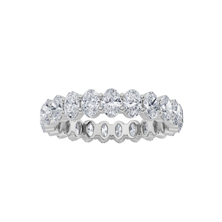 Oval Shape Lab Grown Diamond Split Prong Eternity Ring lab grown diamond