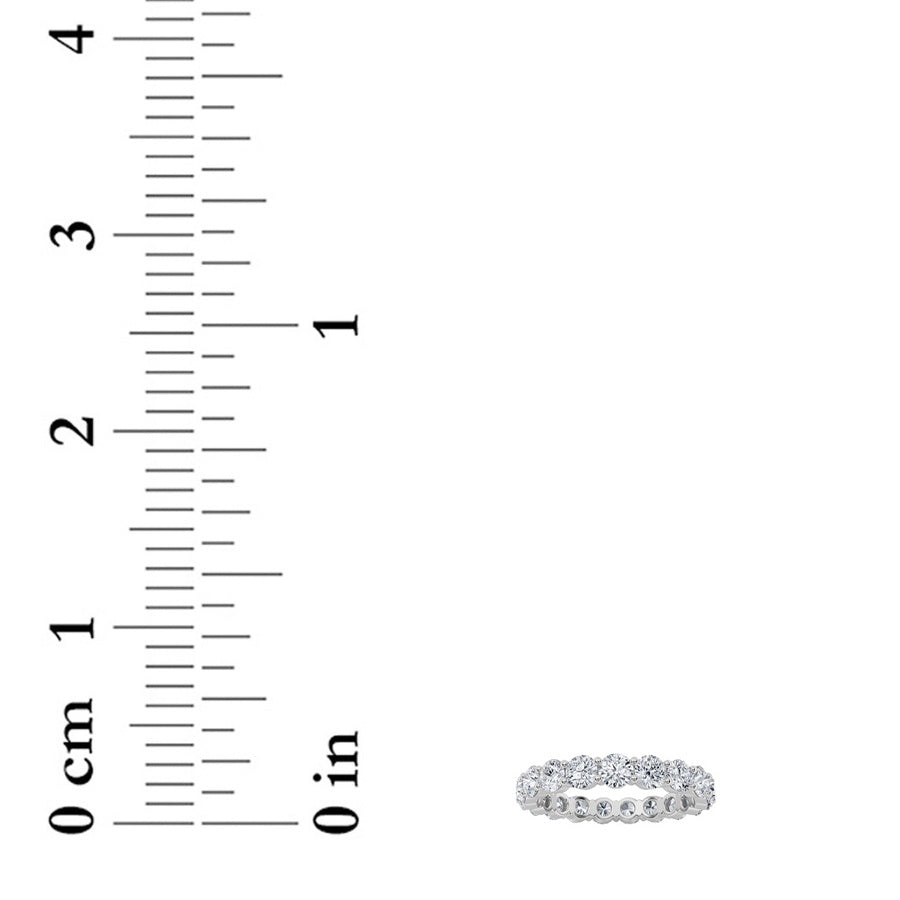 Round Shape Lab Grown Diamond Split Prong Eternity Ring lab grown diamond