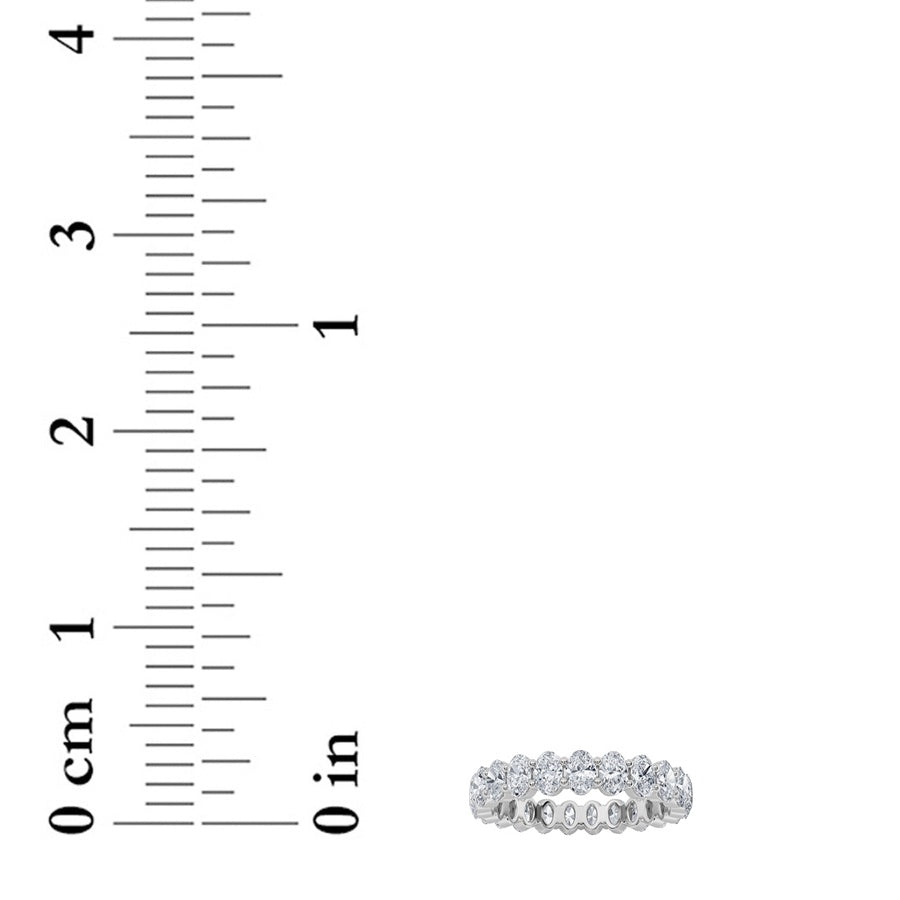 Oval Shape Lab Grown Diamond Split Prong Eternity Ring lab grown diamond