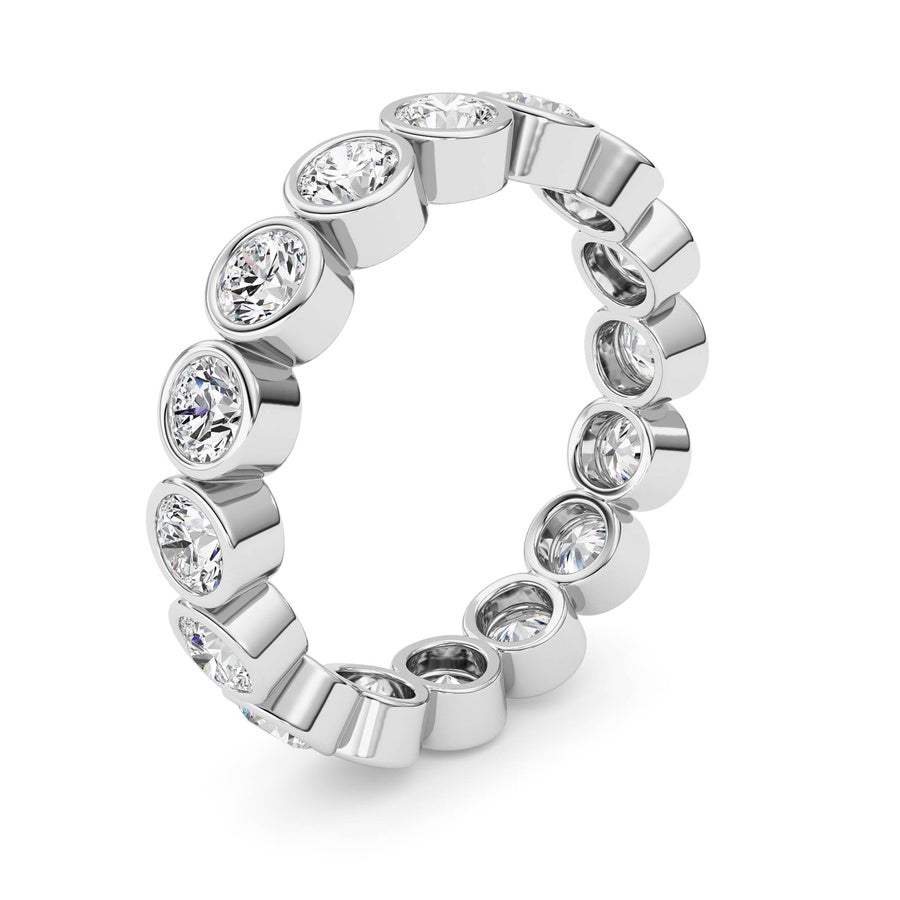 Round Shape Eternity Band Ring lab grown diamond
