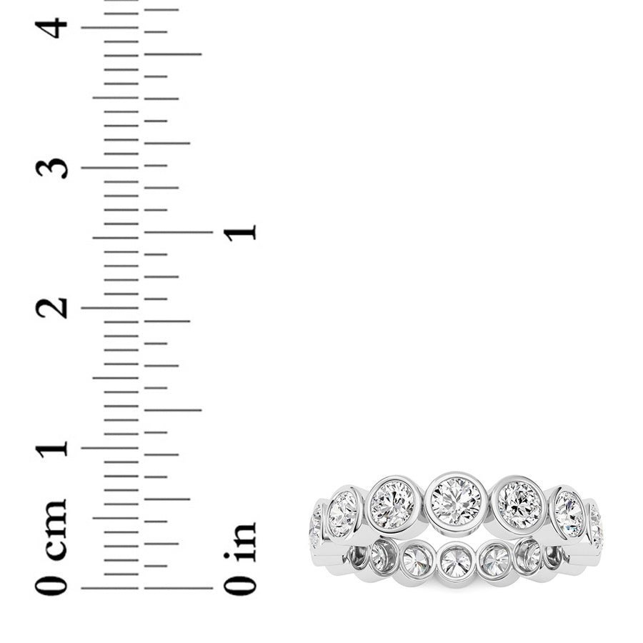 Round Shape Eternity Band Ring lab grown diamond