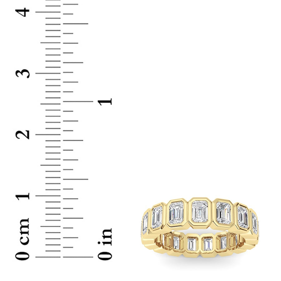 2.5Cttw Emerald Shaped Lab Grown Diamond (F/VS) Eternity Band Ring in 14K Gold
