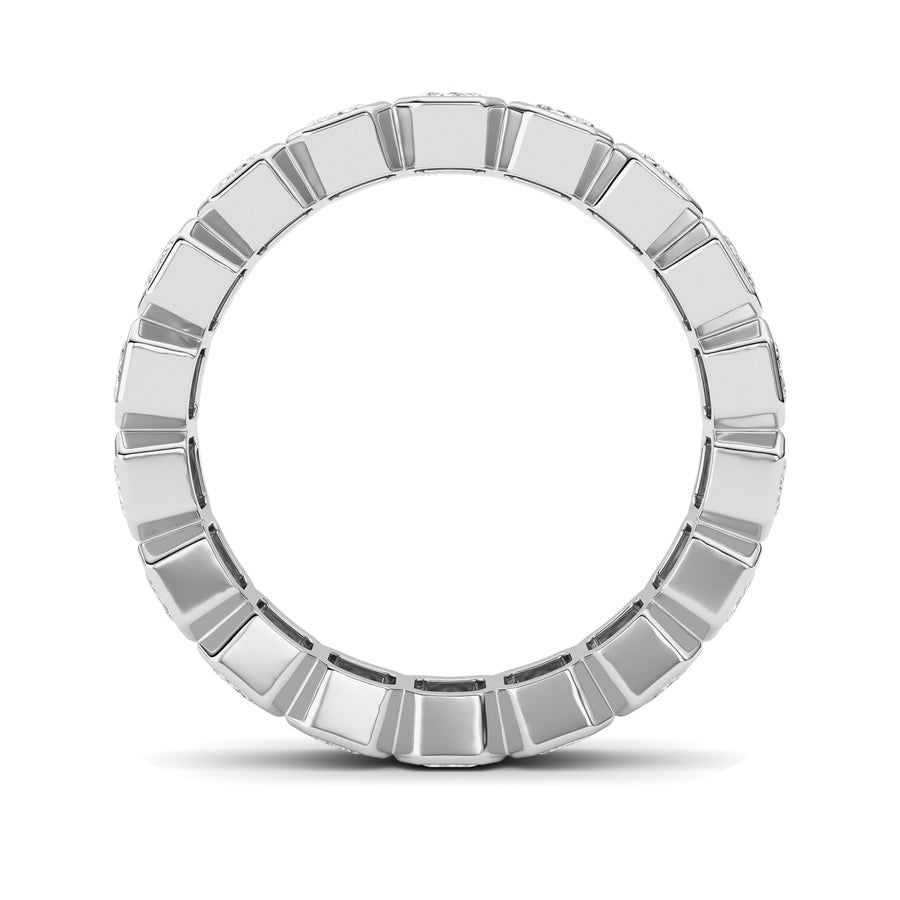 2.75Cttw Emerald Shaped Lab Grown Diamond (F/VS) Eternity Band Ring in 14K Gold
