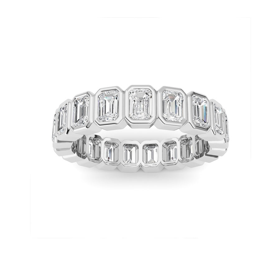 2.75Cttw Emerald Shaped Lab Grown Diamond (F/VS) Eternity Band Ring in 14K Gold