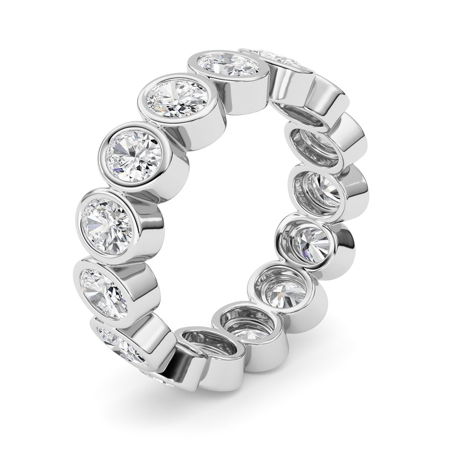 2.2Cttw Oval Shaped Lab Grown Diamond (F/VS) Eternity Band Ring in 14K Gold