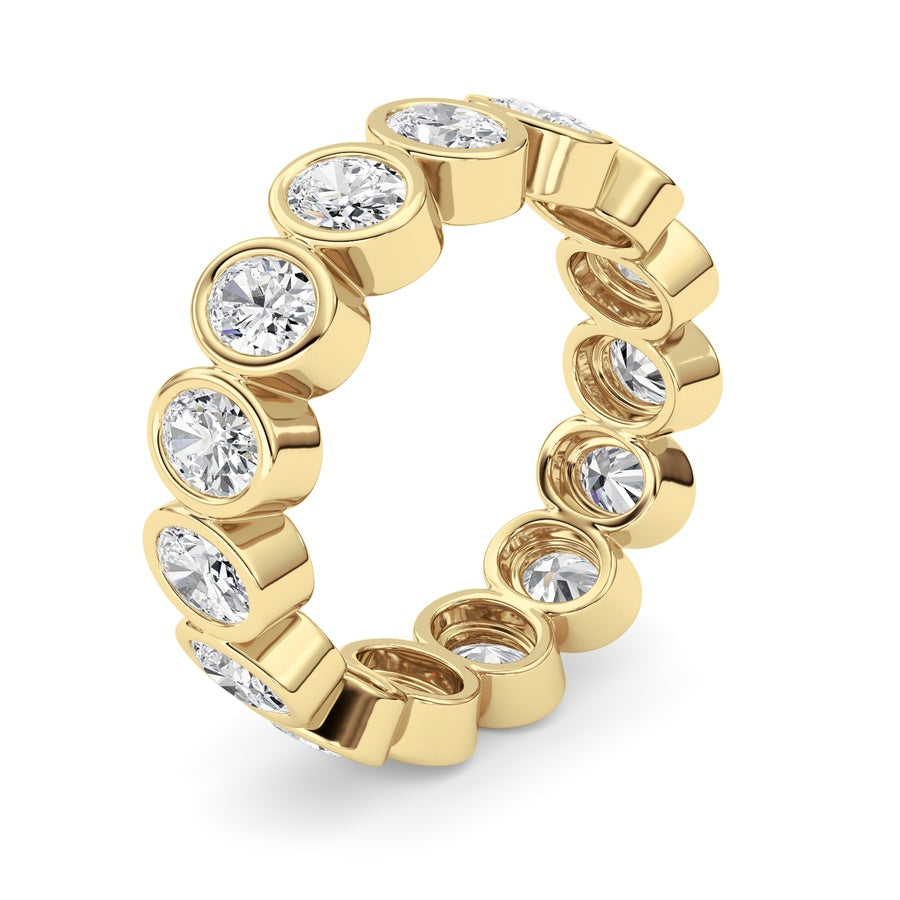 2.2Cttw Oval Shaped Lab Grown Diamond (F/VS) Eternity Band Ring in 14K Gold