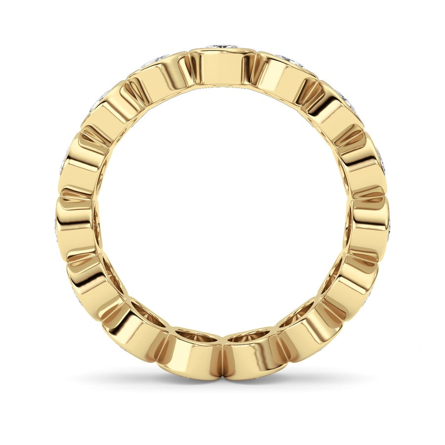 2.2Cttw Oval Shaped Lab Grown Diamond (F/VS) Eternity Band Ring in 14K Gold