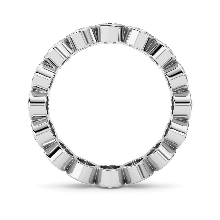 2.4Cttw Oval Shaped Lab Grown Diamond (F/VS) Eternity Band Ring in 14K Gold