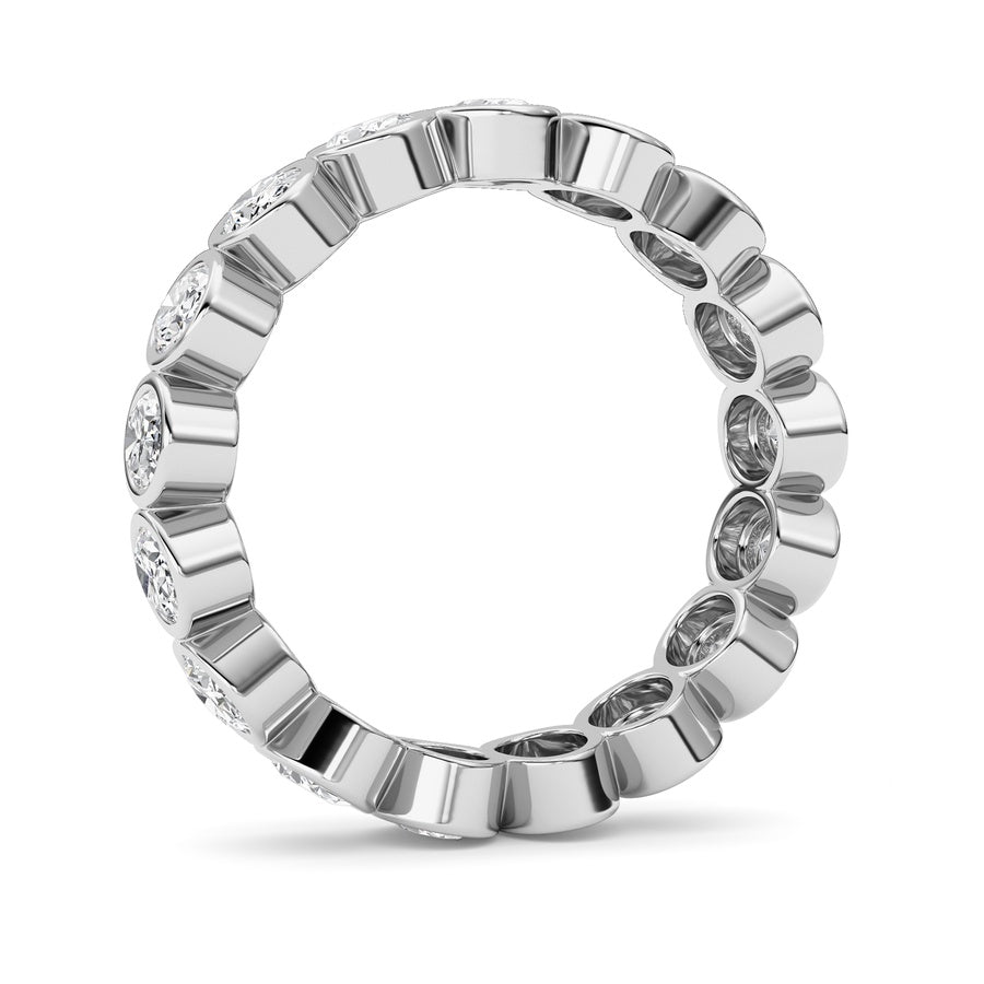 2.5Cttw Oval Shaped Lab Grown Diamond (F/VS) Eternity Band Ring in 14K Gold