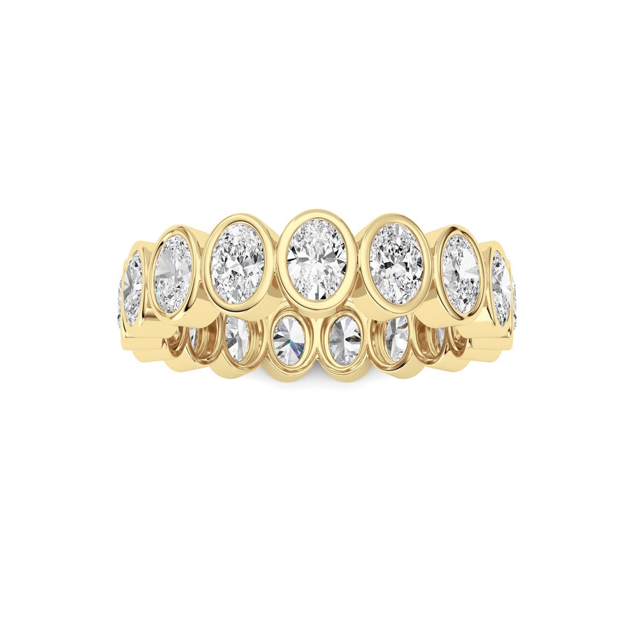 2.5Cttw Oval Shaped Lab Grown Diamond (F/VS) Eternity Band Ring in 14K Gold