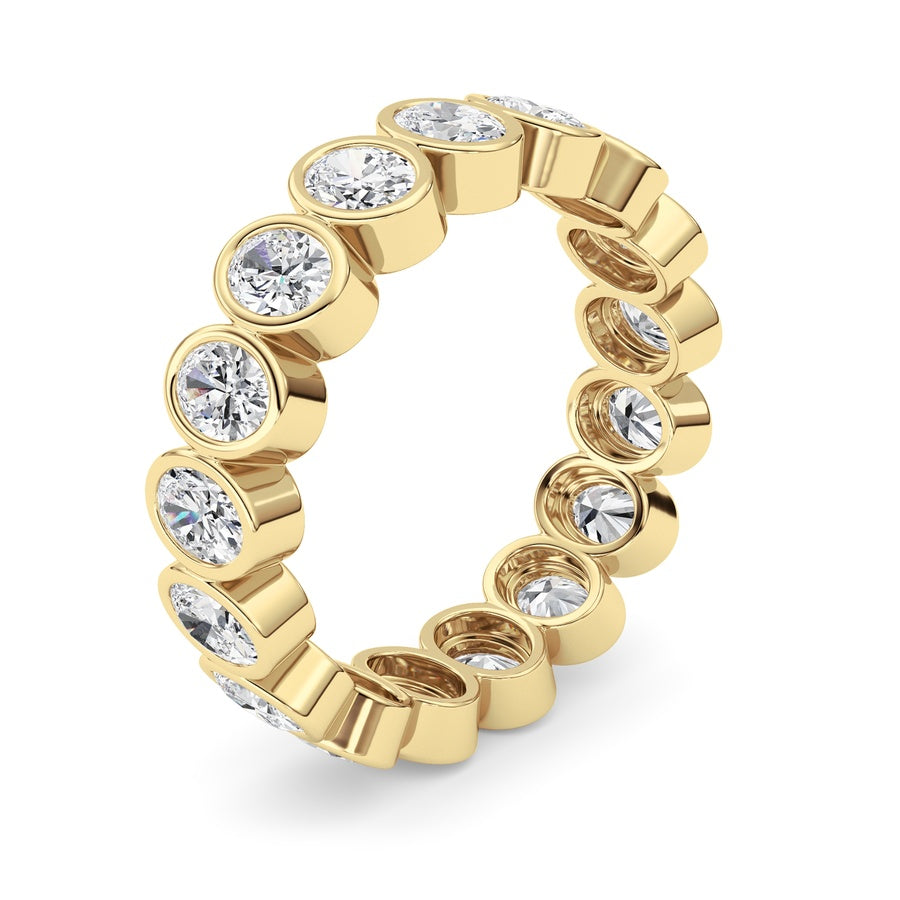2.5Cttw Oval Shaped Lab Grown Diamond (F/VS) Eternity Band Ring in 14K Gold