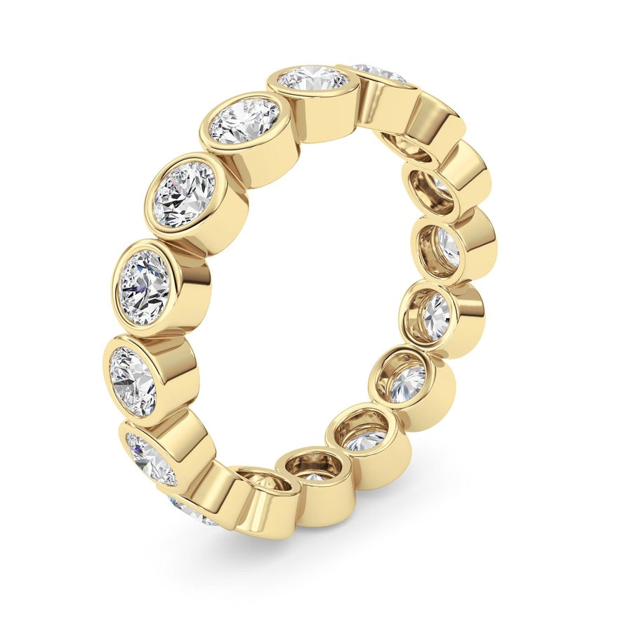 2.9Cttw Round Shaped Lab Grown Diamond (F/VS) Eternity Band Ring in 14K Gold