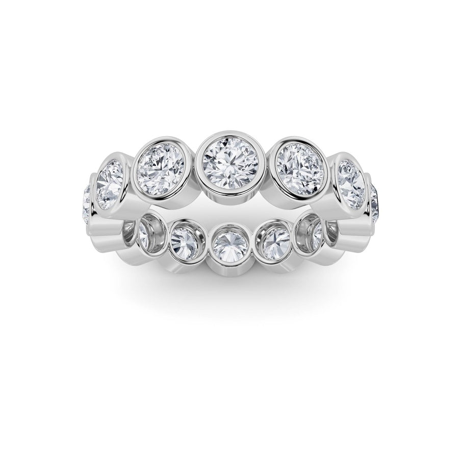 3Cttw Round Shaped Lab Grown Diamond (F/VS) Eternity Band Ring in 14K Gold