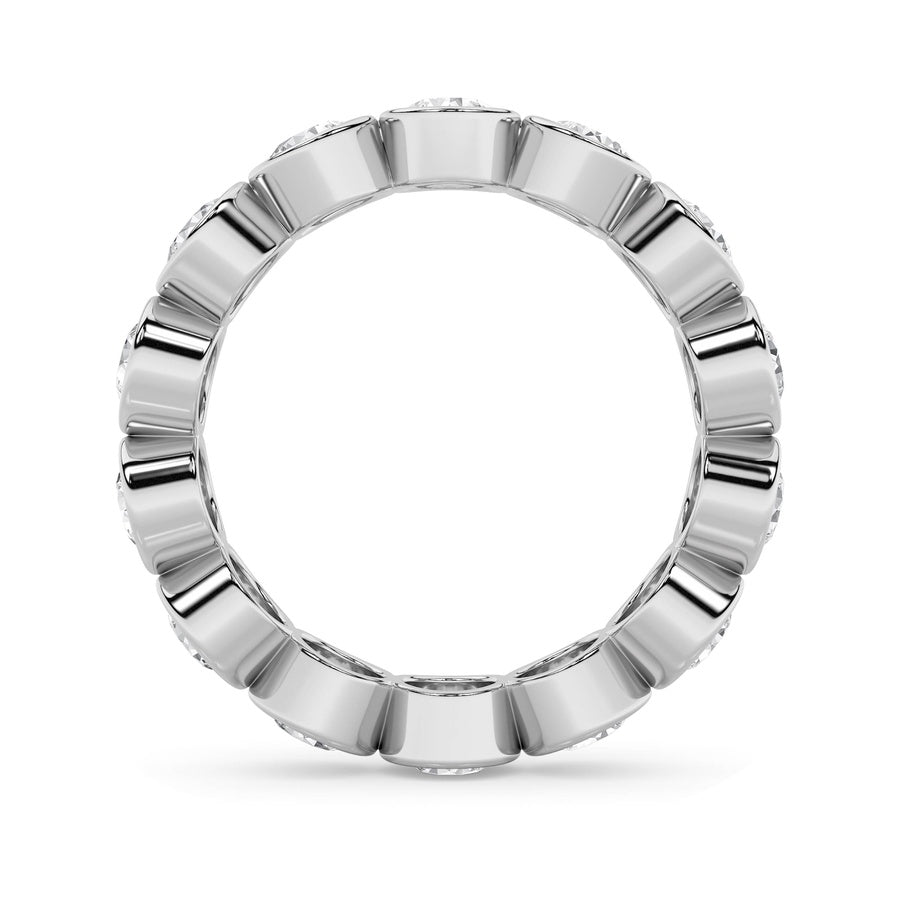 3Cttw Round Shaped Lab Grown Diamond (F/VS) Eternity Band Ring in 14K Gold