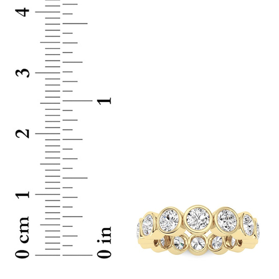 3.1Cttw Round Shaped Lab Grown Diamond (F/VS) Eternity Band Ring in 14K Gold