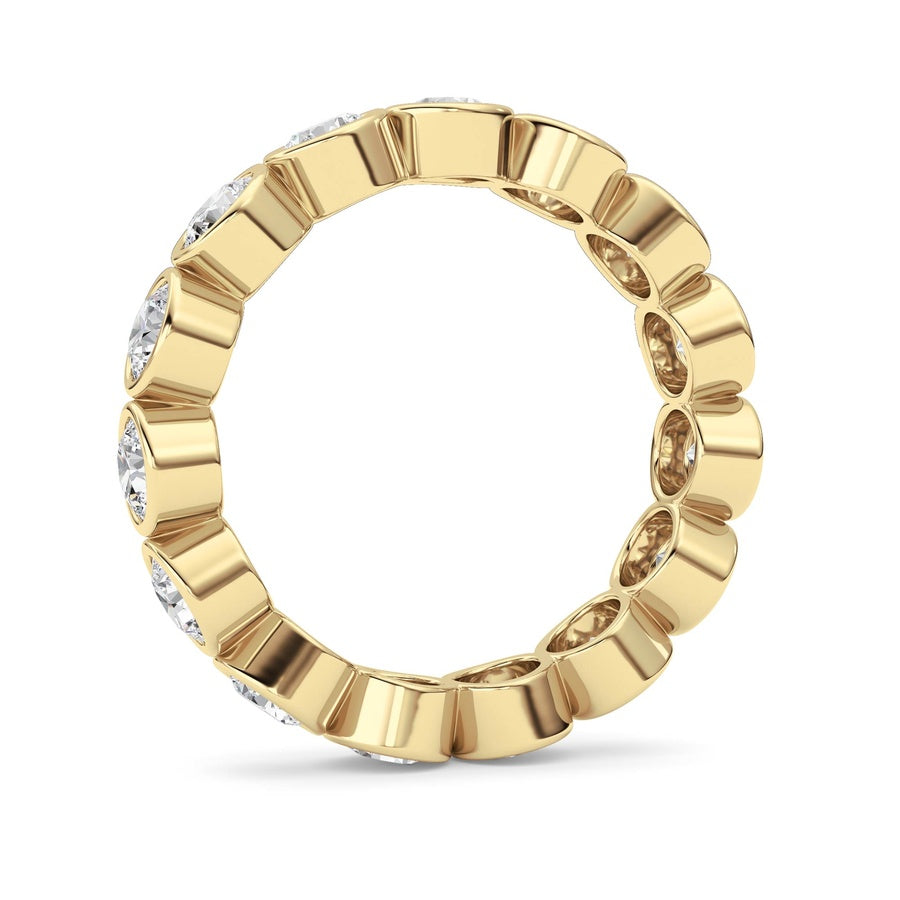 3.3Cttw Round Shaped Lab Grown Diamond (F/VS) Eternity Band Ring in 14K Gold