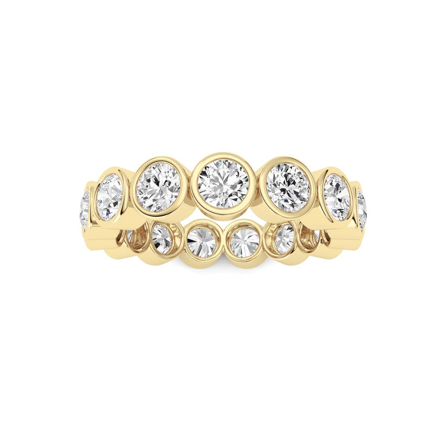 3.3Cttw Round Shaped Lab Grown Diamond (F/VS) Eternity Band Ring in 14K Gold