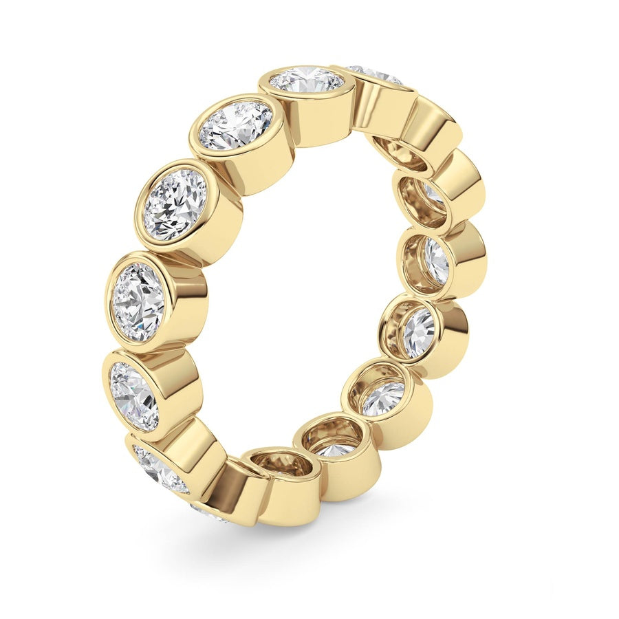 3.3Cttw Round Shaped Lab Grown Diamond (F/VS) Eternity Band Ring in 14K Gold