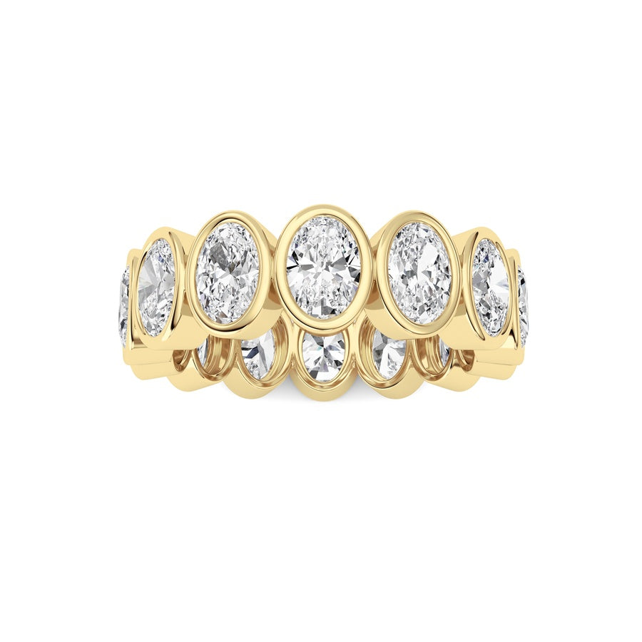 3.5Cttw Oval Shaped Lab Grown Diamond (F/VS) Eternity Band Ring in 14K Gold