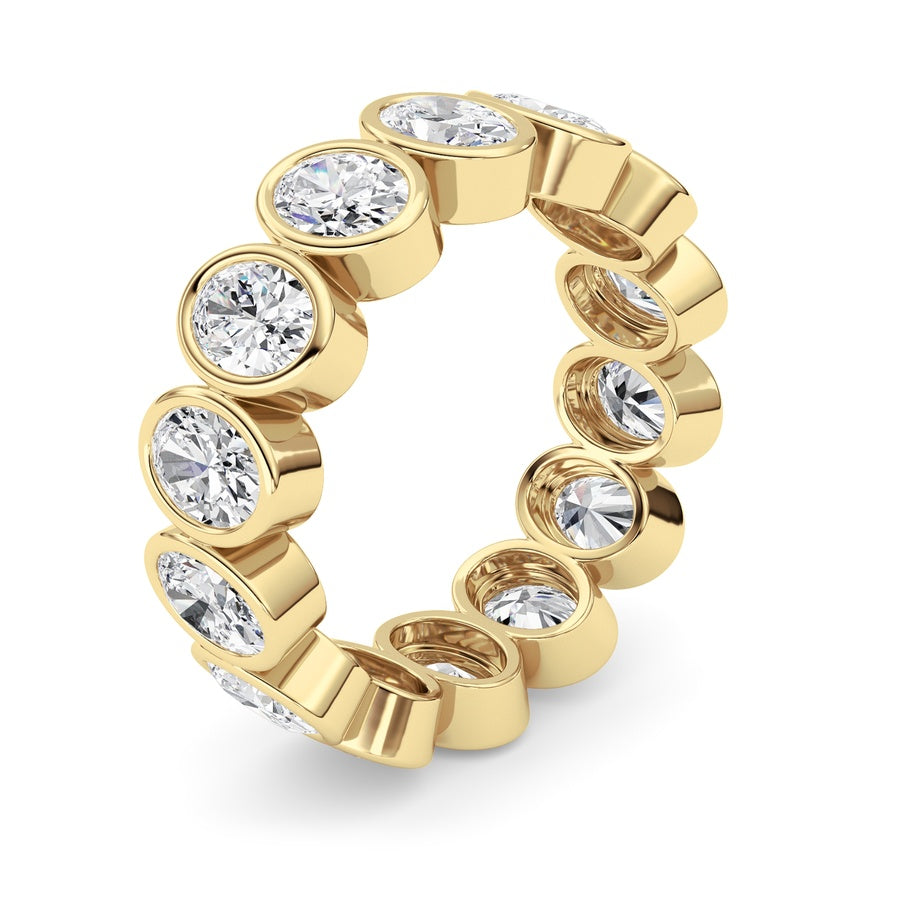 3.5Cttw Oval Shaped Lab Grown Diamond (F/VS) Eternity Band Ring in 14K Gold