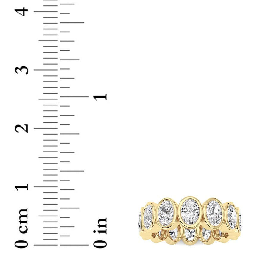 3.5Cttw Oval Shaped Lab Grown Diamond (F/VS) Eternity Band Ring in 14K Gold