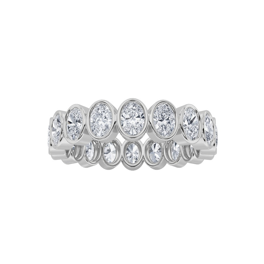 3.75Cttw Oval Shaped Lab Grown Diamond (F/VS) Eternity Band Ring in 14K Gold