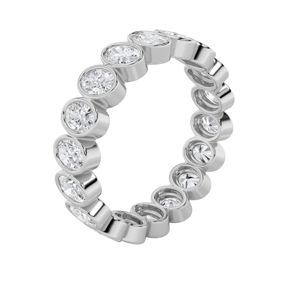 3.75Cttw Oval Shaped Lab Grown Diamond (F/VS) Eternity Band Ring in 14K Gold