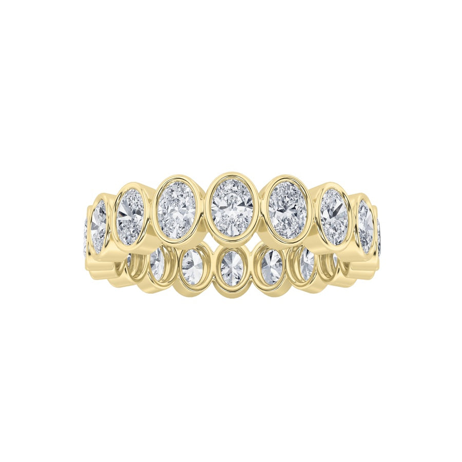 3.75Cttw Oval Shaped Lab Grown Diamond (F/VS) Eternity Band Ring in 14K Gold