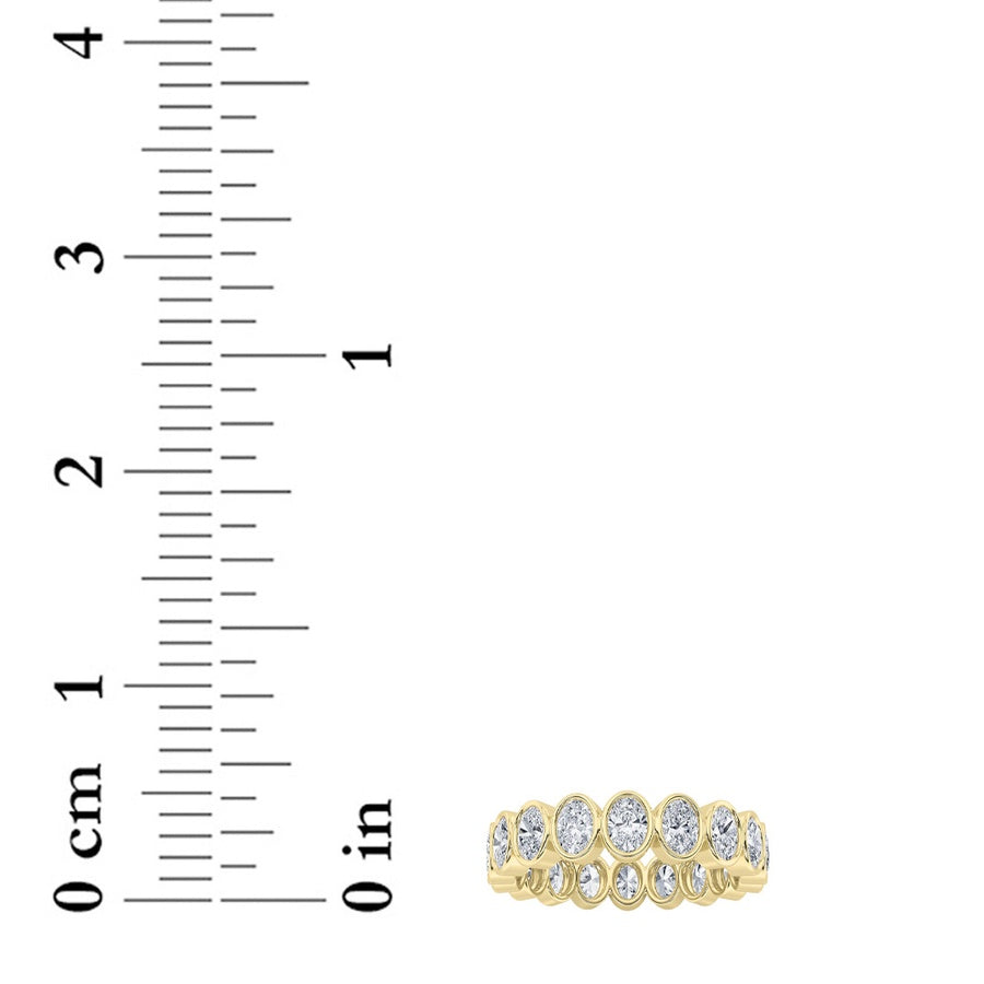 3.75Cttw Oval Shaped Lab Grown Diamond (F/VS) Eternity Band Ring in 14K Gold