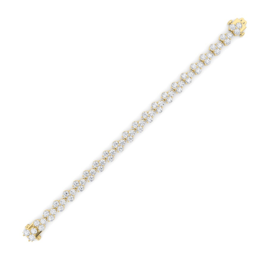 Round Shape Cluster Bracelet lab grown diamond